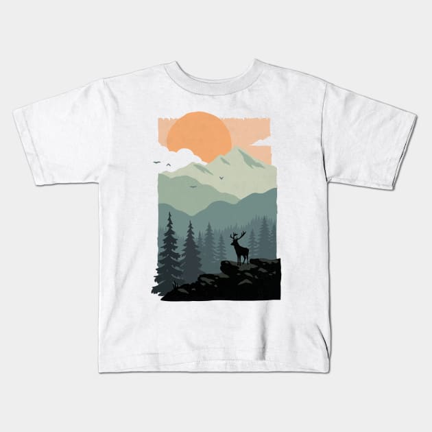 Skylines Kids T-Shirt by WildOak